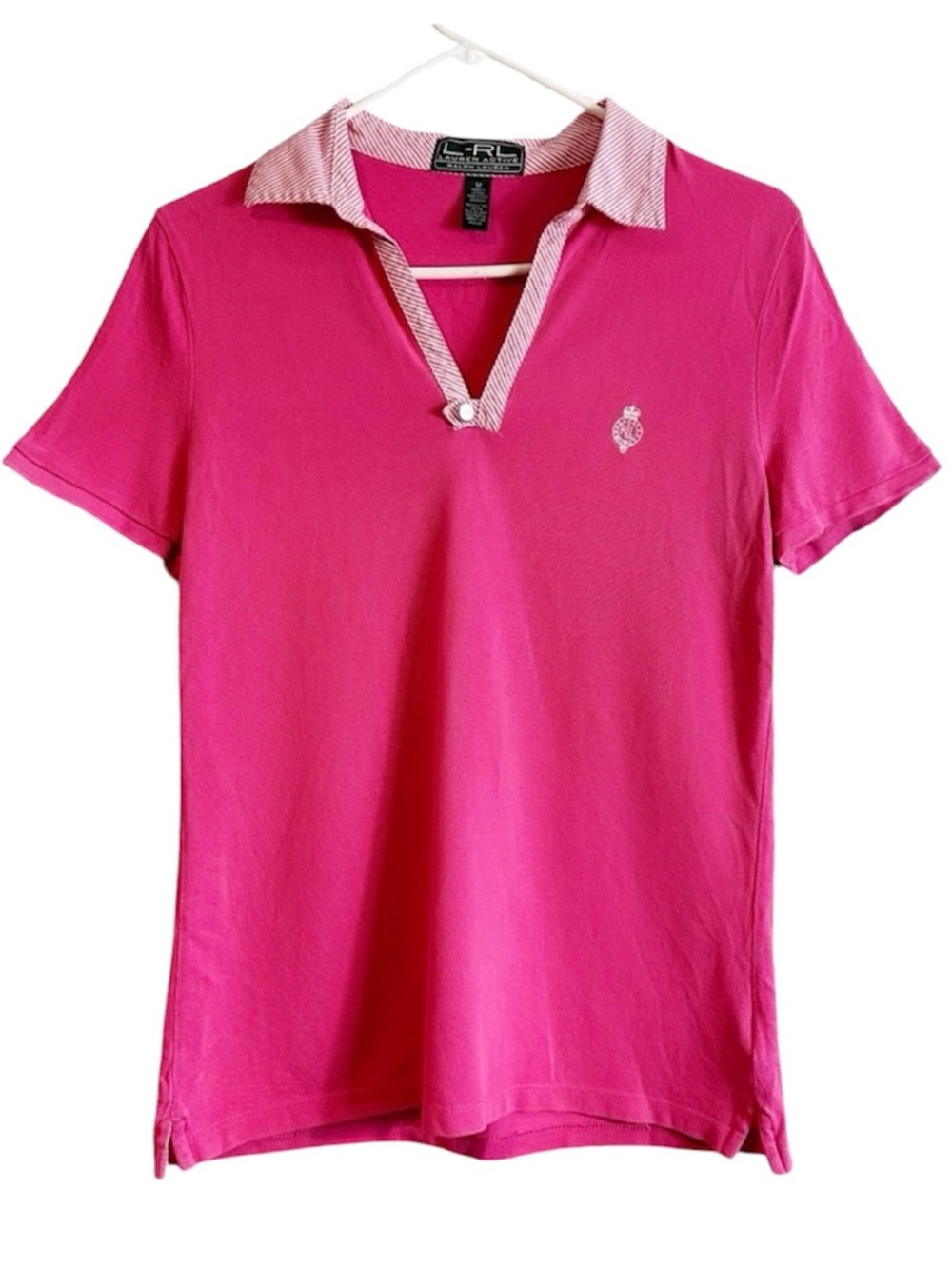 Lauren Ralph Lauren Bubble Gum Pink Preppy Polo Top